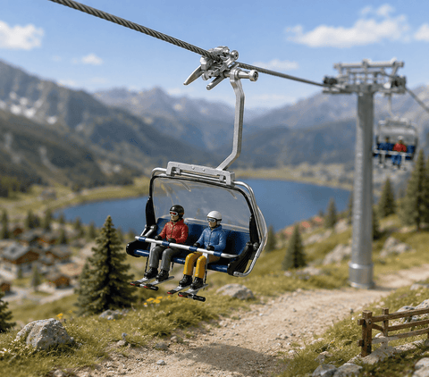 Jagerndorfer Ski Lift Seat 4 Person Red/Black