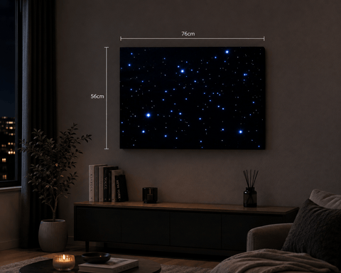 My Village Backdrops My Village Lighted Canvas Twinkling Stars 76x56cm