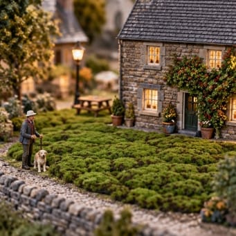 My Village Decorations Landscaping My Village Medium Green/Brown Moss Mat – 70 x 50cm