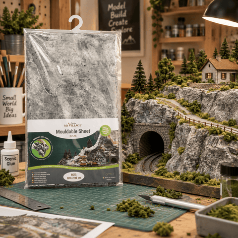 My Village Sheets & Rolls Landscaping My Village Mouldable Sheet Alpine Grey – 120cm x 100cm