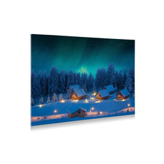 My Village Background My Village Northern Light Background Lighted Canvas