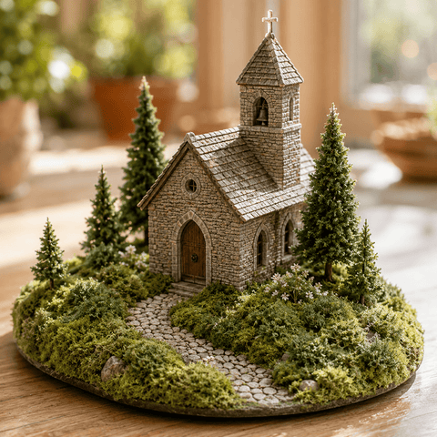My Village Decorations Landscaping My Village Reindeer Dark Green Moss Base Decoration – 50g