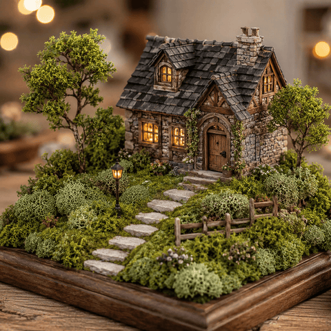 My Village Decorations Landscaping My Village Reindeer Dark Green Moss Base Decoration – 50g