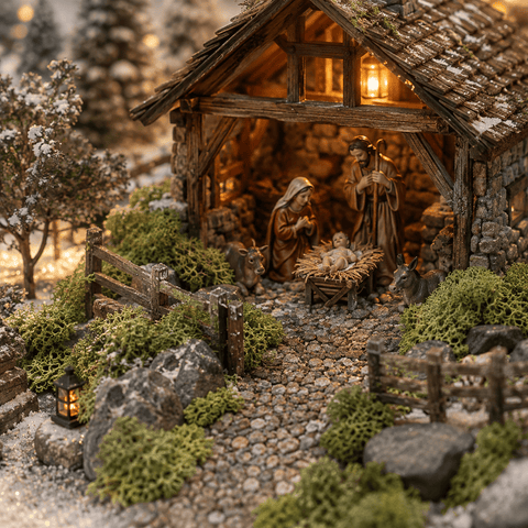 My Village Decorations Landscaping My Village Reindeer Green Moss Base Decoration – 50g