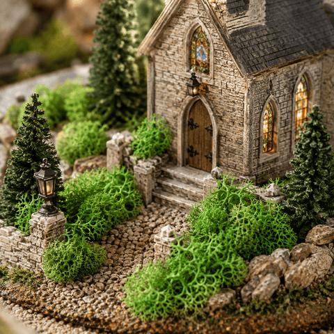 My Village Decorations Landscaping My Village Reindeer Moss Green Tray Base Decoration – 500g