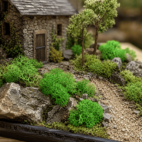 My Village Decorations Landscaping My Village Reindeer Moss Green Tray Base Decoration – 500g
