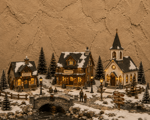 My Village Backdrops My Village Rocks Sand Brown 120x60x3cm