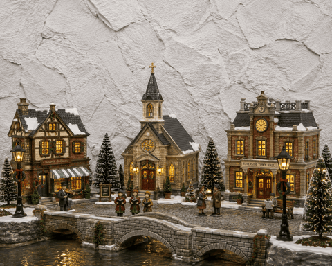 My Village Backdrops My Village Rocks White 120x60x3cm