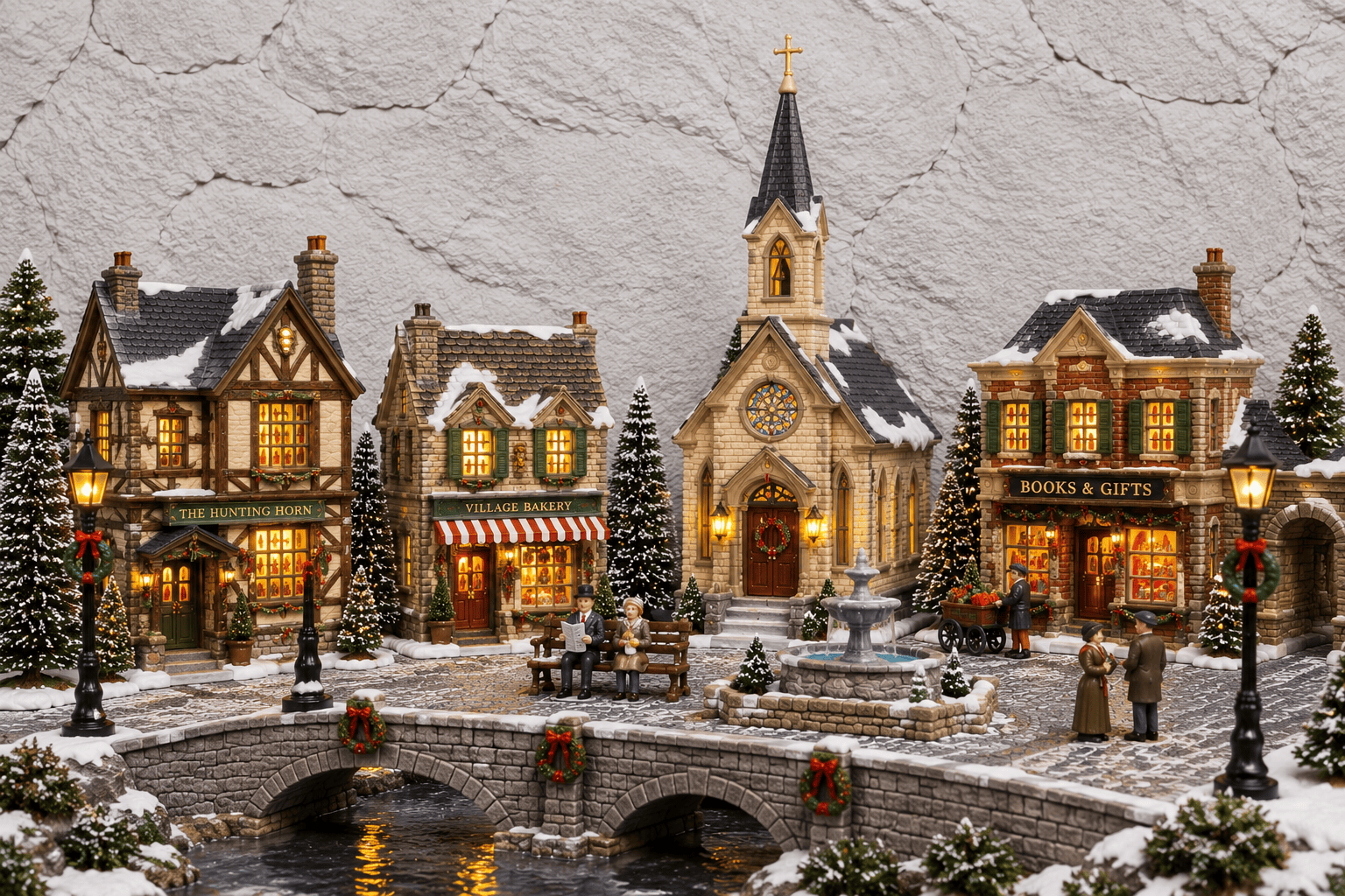 My Village Backdrops My Village Rocks White 120x60x3cm
