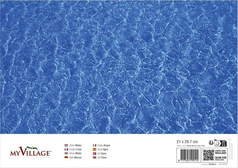 My Village Decorations Landscaping My Village Sheet Water Double Sided 21cm x 29.7cm