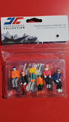 My Village Ski Lift Figurines My Village Ski Lift Figurines Sitting With Ski 6pc 1:32