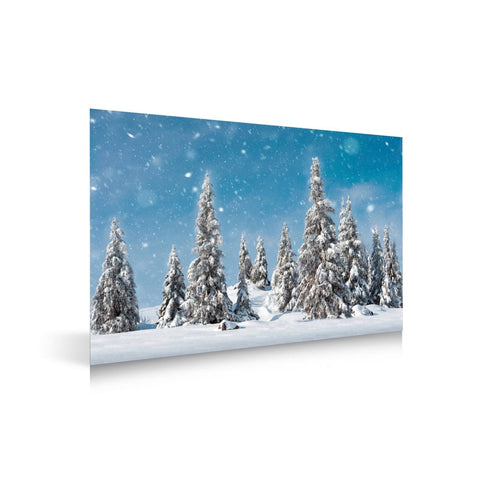 My Village Background My Village Snowy Pine Trees Background Cloth