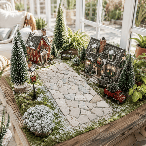 My Village Decorations Landscaping My Village Stone Mat Beige Decoration MYD61 – 30cm x14cm
