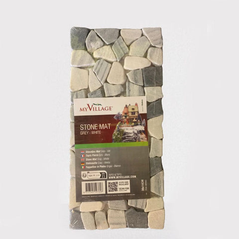 My Village Stone Mat Grey-White 30x14cm