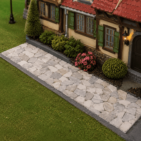 My Village Decorations Landscaping My Village Stone Mat Grey-White Flooring – 30cm x 14cm