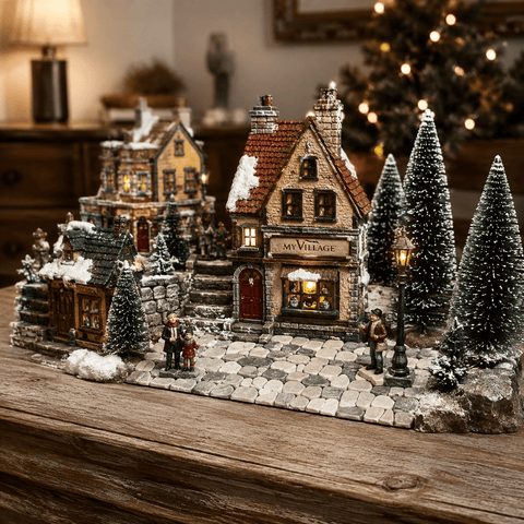 My Village Decorations Landscaping My Village Stone Mat Grey-White Flooring – 30cm x 14cm