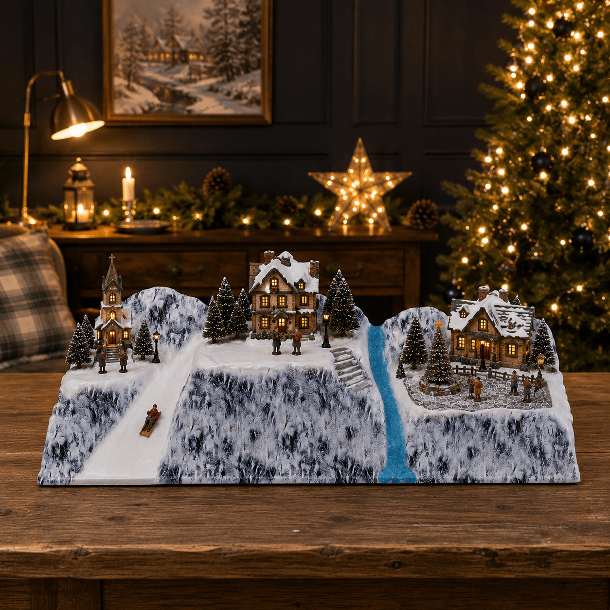 My Village Christmas Village Bases My Village Twin Valley B MY55 - 78x25cm