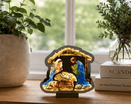 Festive Infinity Lighting Nativity LED Christmas Infinity Light Decoration – 20cm