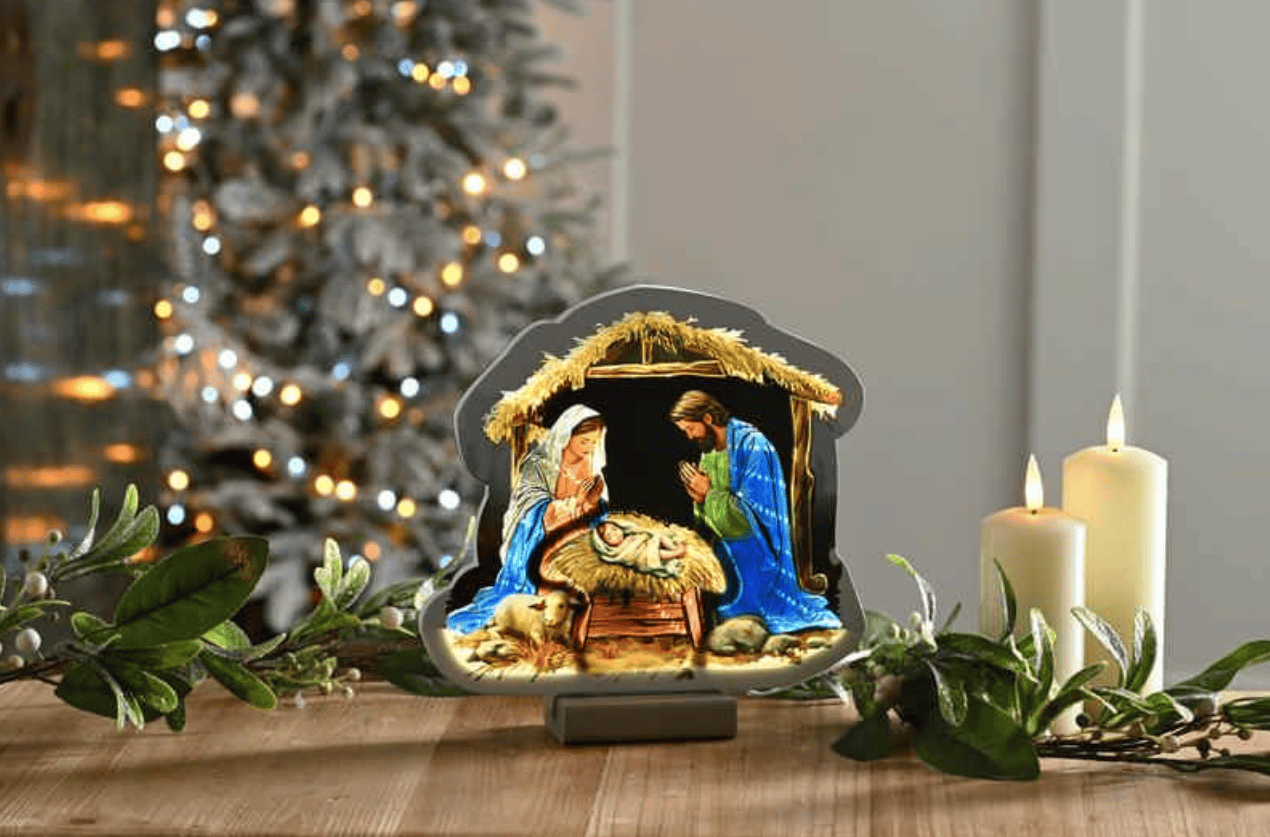 Festive LED light Nativity LED Christmas Infinity Light Decoration – 20cm
