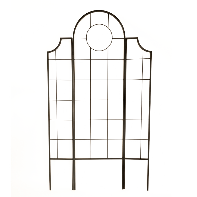 Panacea Trellis Metal Panacea 3-Panel Folding Trellis with Port Hole