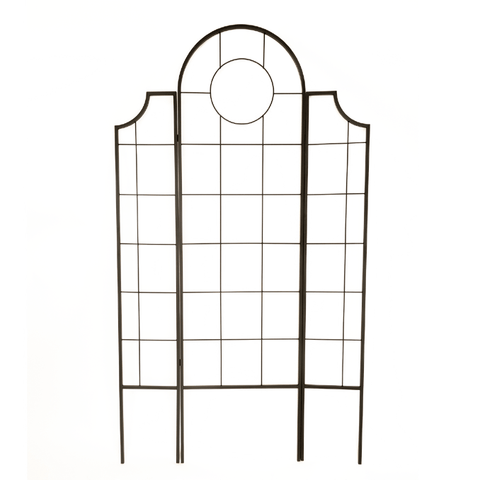 Panacea Trellis Metal Panacea 3-Panel Folding Trellis with Port Hole