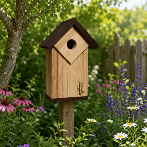 Panacea Bird House Panacea Bamboo Contemporary Bird House