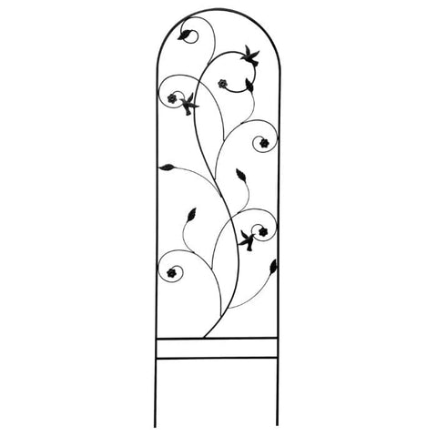 Panacea Topiary Trellis Panacea Bird, Leaf and Flower Trellis, Black 1.8m