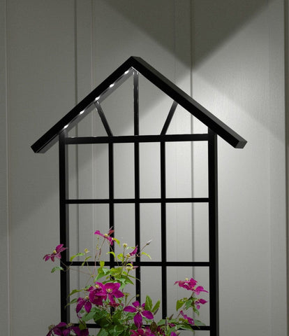 Panacea Trellis Metal Panacea Canyon Collection Pot Trellis Solar Lights