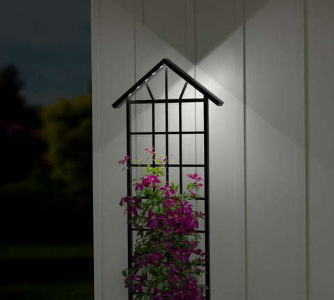 Panacea Trellis Metal Panacea Canyon Collection Pot Trellis Solar Lights