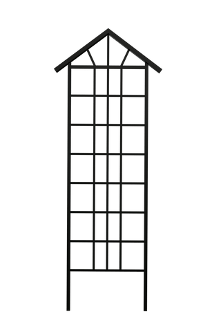 Panacea Trellis Metal Panacea Canyon Collection Trellis with Solar Lights, Matte Black