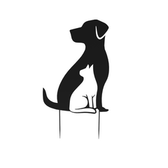 Panacea Garden Stake Panacea Cat & Dog Shadow Metal Yard Stake 61cm