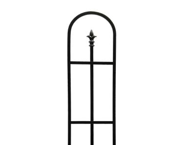 Panacea Trellis Metal Panacea French Arch Pot Trellis With Finial Black