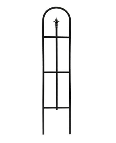 Panacea Trellis Metal Panacea French Arch Pot Trellis With Finial Black