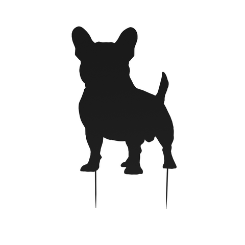 Panacea Garden Stake Panacea French Bulldog Shadow Metal Yard Stake 61cm