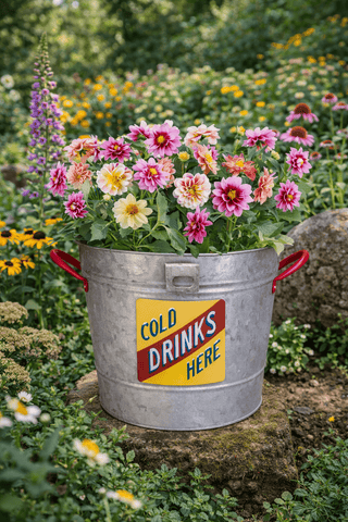 Panacea Planters & Pots Panacea Galvanised Planter & Ice Bucket with Bottle Opener