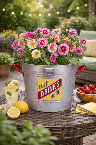 Panacea Planters & Pots Panacea Galvanised Planter & Ice Bucket with Bottle Opener