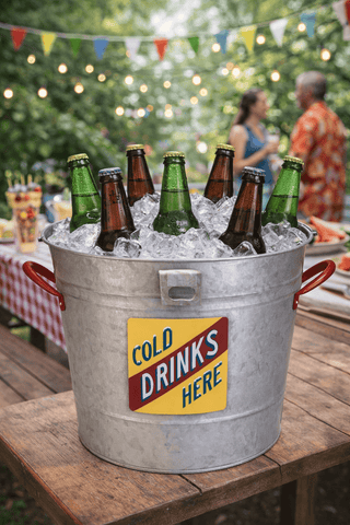 Panacea Planters & Pots Panacea Galvanised Planter & Ice Bucket with Bottle Opener