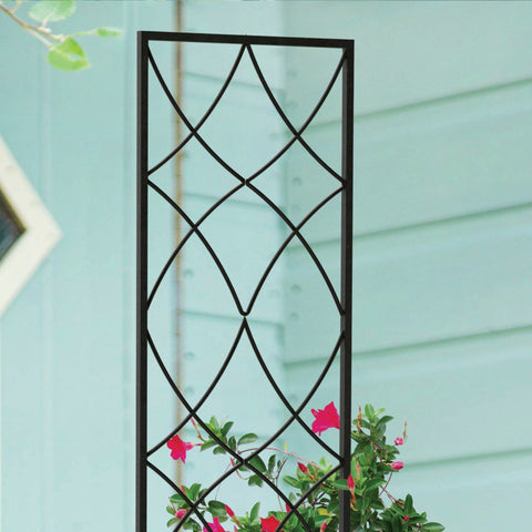 Panacea Topiary Trellis Panacea Graceful Pot Trellis Black 48"