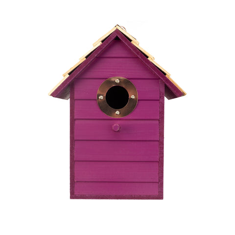Panacea Nest Boxes Fuchsia Panacea Lake & Cabin Woodland Series Colourful Wren Houses - Assorted Colours