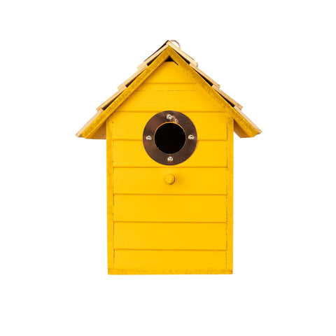 Panacea Nest Boxes Yellow Panacea Lake & Cabin Woodland Series Colourful Wren Houses - Assorted Colours