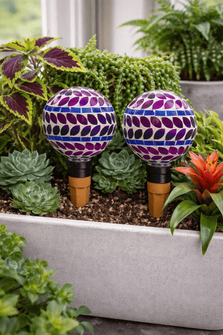 Panacea Plant Mister Panacea Mosaic Glass Self Watering Globes