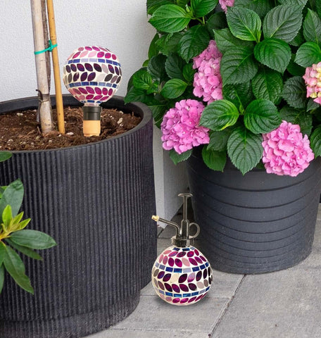 Panacea Plant Mister Panacea Mosaic Glass Self Watering Globes