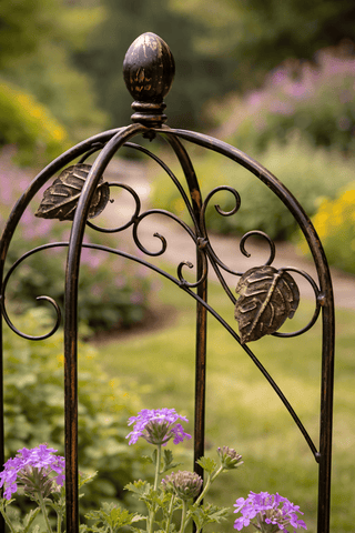 Panacea Trellis Metal Panacea Scroll & Ivy Mini Pot Trellis Bronze