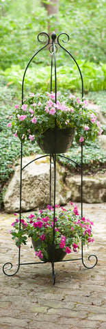 Panacea Plant Stands Panacea Scroll Top Double Basket Hanger