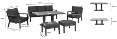 Trowell Garden Centre Garden Furniture Set Panama Lounge Garden Furniture Set 6Pc