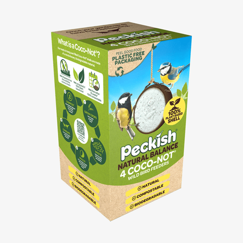 Peckish Suet Coconut Shells Peckish Coco-Not Natural Balance 4 Pack