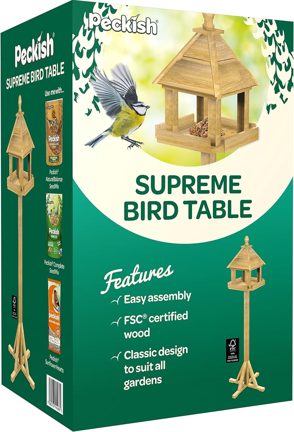 Peckish Bird Tables Peckish Supreme Garden Wooden Bird Table