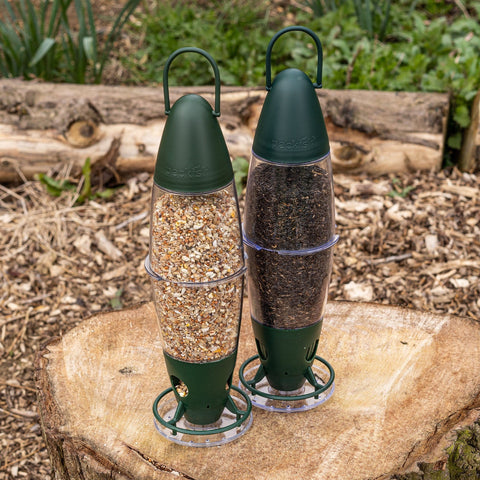 Peckish Seed Feeders Peckish Three-Port Multi Seed & Nyjer Feeder – Versatile, Clean, and Bird-Friendly
