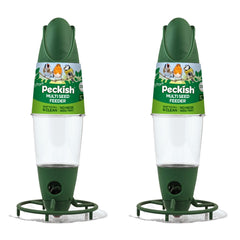 Peckish Seed Feeders 2 For £10 Peckish Three-Port Multi Seed & Nyjer Feeder – Versatile, Clean, and Bird-Friendly