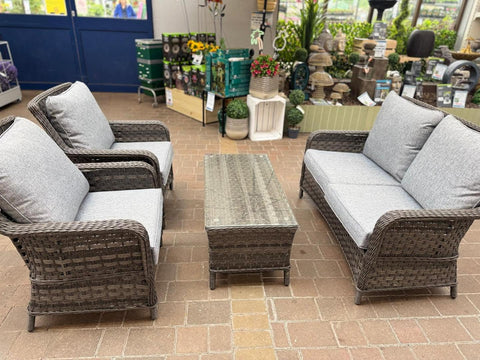 Pembrook Garden Furniture Set Pembrook Chatsworth 4 Seat Coffee Table Set In Dark Grey